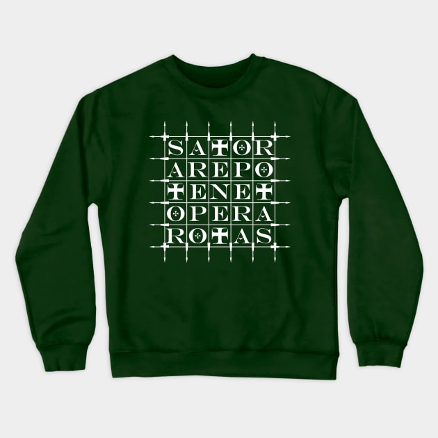 SATOR Square [WHITE] Crewneck Sweatshirt by PeregrinusCreative